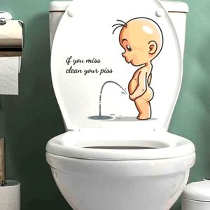 Toilet Sticker "If You Miss, Clean Your Piss"